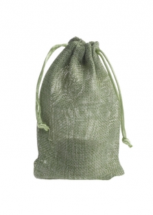 Jute-look zakjes Small, trekkoordje, maat 10x15cm(BxH), 4-kleuren